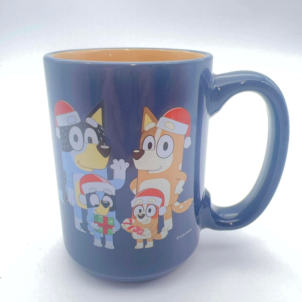 Zak Designs Bluey Hooray Its Christmas Mug Blue Orange Ceramic BRAND‎ NEW